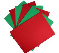 KCS Tela aida in cotone per punto croce, 14 ct, 30 x 45 cm, 6 pezzi (rosso + verde)