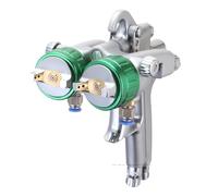 KCTRELTQS 1 pz. Spruzzatore Pneumatico for Vernice ad Alta Pressione con Doppio ugello, Vernice ad Aria, Vernice for placcatura a Specchio Argentato