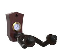 Kcvzitrds 1 supporto da parete per chitarra 2 in 1 con igrometro da parete colore legno scuro accessorio per strumento musicale porta chitarra porta strumenti a corde gancio da parete