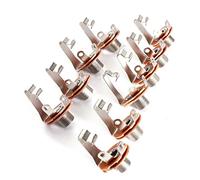 Kcvzitrds 10 pezzi Mono Entree Jack Presa per Chitarra Bass 6,35 mm Arancione