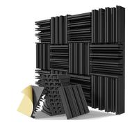 Kcvzitrds 12 PZ acustici insonorizzati Studio Schiuma insonorizzante per parete, studio, casa e ufficio