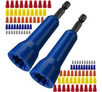 Kcvzitrds 2 Pezzi Spinta, Spina del Connettore di Spinta, Driver Connettore con Mandrino 1/4 Po con 100 Cappucci, Installazione Facile, Facile da Usare