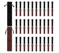 Kcvzitrds 200 in Velluto per Penne Portapenne a Cordoncino a Matite Singole da 1,4 X 6,9 Pollice Sacchetti per Penne Versatili, Caffè Nero &