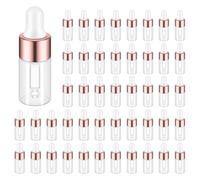 Kcvzitrds 200 Pezzi Mini Flacone Contagocce in Vetro Trasparente Flaconi Contagocce Essenziali in Vetro Contenenti Campioni per 3 Ml