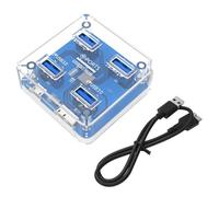 Kcvzitrds 4XUSB3.0 Splitter HUB Computer Portatile Desktop Hub Multi-Port USB Docking Station Adattatore Splitter Modello Quadrato