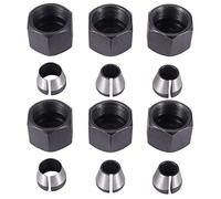 Kcvzitrds 6 Pezzi Serie Set di Pinze Router Adattatore Testa Mandrino per Trapani Incisione Taglio Taglio Macchina Da Taglio Elettrico Router Fresa