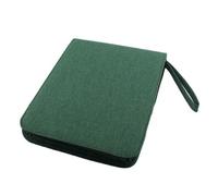 Kcvzitrds Capacità del sacchetto della penna, astuccio per matite, 24 scomparti con cerniera, supporto per scrittura multifunzionale in tela, forniture durevoli, installazione semplice, verde