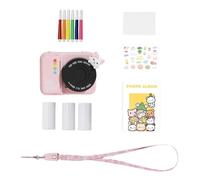 Kcvzitrds Fotocamera con stampa istantanea per bambini schermo da 3 pollici WiFi HD fotocamera digitale con carta fotografica termica a doppia lente 48 MP (rosa) durevole facile da usare