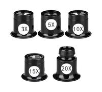 Kcvzitrds Lente d'ingrandimento monoculare portatile, lente d'ingrandimento 3X/5X/10X/15X/20X, lente d'ingrandimento portatile a cupola ottica