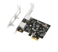 Kcvzitrds Scheda di rete Gigabit 2.5G con 2 porte 2500Mbps, Adattatore PCIe 2.5Gb, Scheda Ethernet RJ45 per controller LAN del computer.