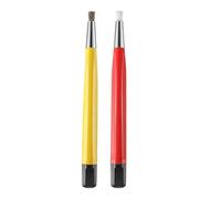 Kcvzitrds Set di penne per la pulizia antiruggine per orologi, spazzole antigraffio, set di 2 penne retrattili in e fibra di vetro, riparazione di orologi e, Giallo & Rosso