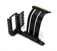 Kcvzitrds Supporto verticale per scheda grafica, kit di supporto per scheda grafica con Riser PCI-E 4.0 X16, piastra in acciaio nero ad angolo retto di 90 gradi + plastica + metallo 1 set
