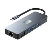 Kcvzitrds USB Hub3.2 11 in 1 Type-C HD+DP+VGA Display Differenziale a Tre Schermi Docking Station Multi-Schermi Ricambi Accessori