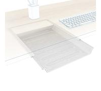 KD Essentials - 2x Cassetto sottotavolo, ripone documenti A4 e articoli per ufficio in modo invisibile sotto la scrivania, bianco, cassetto inferiore come organizzatore/ripiano in ufficio