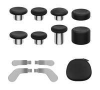KD.FLY 13 in 1 Metal Thumbstick Kit for Xbox One Elite Series 2, Xbox Elite Controller Replacement Parts, Gaming Accessory with 6 Metal Swap Joysticks, 2 D-pads, 4 Paddles with Storage Bag, Silver