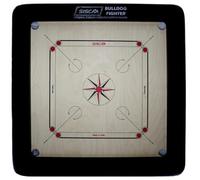 KD Willmax Siscaa Fighter Carrom Board - Lavagna nera con strato di betulla inglese (24 mm, bulldog)