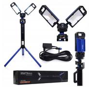 KD1265 LED Faretto 5000Lm Batteria Treppiede 2x Luce 6 Modi Faro Da Lavoro