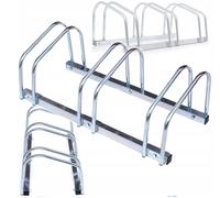 Kd650 Rastrelliera per Biciclette 3 Luoghi Set Piano Zincato 35 - 60mm Gomma