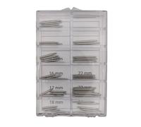 KD89 Assortimento di manici pompe aste a molla in acciaio inox per fissare o riparare i braccialetti di orologi - Consegnato in scatola compartimentata - diametri e lunghezza diversi, Tipo 3.