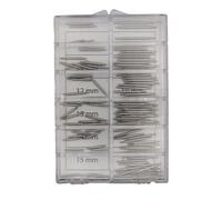 KD89 Assortimento di manici pompe aste a molla in acciaio inox per fissare o riparare i braccialetti di orologi - Consegnato in scatola compartimentata - diametri e lunghezza diversi, Tipo 2.