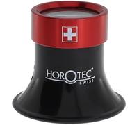KD89 Horotec 00.025 - Lente d'ingrandimento da orologiaio con anello a vite in alluminio rosso, leggera e robusta, finitura perfetta, Nero , N°3 - Grossissement x4.25