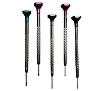 KD89 Horotec MSA 01.218-F - Assortimento di cacciaviti per orologi in sacchetto di plastica, 5 pezzi/Ø 1.00-1.20-1.40-1.60-2.00mm, multicolore