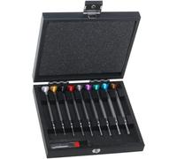 KD89 Horotec MSA01.218-A - Set di 9 cacciaviti per orologi in confezione in legno., multicolore