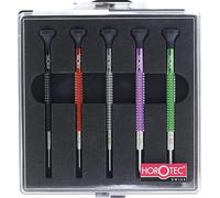 KD89 Set di 5 cacciaviti per orologiaio, MSA01.020-B (1.00, 1.20, 1.40, 1.60 e 2.00 mm), con corpo in alluminio, Swiss Made