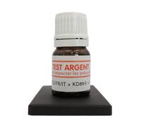 KD89 Test reattivo/soluzione per testare argento, con pietra di paragone naturale e istruzioni multilingue, spatola per gioielli, monete, lingotti, 2,5 ml, KIT1A