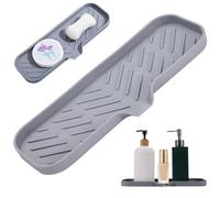 KDAMGOQE Spada di SPAORE BAGNA 11.8x4.7x0.7 Porta di Spugna di Silicone Non slittata Flessibile Sollatura da Cucina Auto-drenante Caddy Creative Drain Tappetino per Il tappepino per Il Bagno