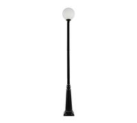 KDbinytt Lanterna da giardino per esterni, palo in ferro Q195, resistente alle intemperie, zincata e verniciata a spruzzo, lanterna da giardino per giardino, cortile, sentieri, terrazze, illuminazione