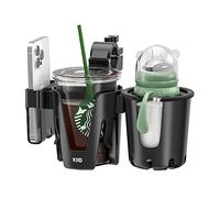 KDD 3 in 1 Portabicchieri per Passeggino con Porta Telefono & Rimovibile Porta Borraccia, Porta Biberon per Passeggino con Rotazione di 360 Gradi per Passeggino, Bici, Sedia a Rotelle, Nuna