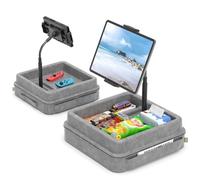 KDD Cuscino Porta Tablet - Supporto iPad Rotante a 360°per Letto, Scrivania, Giro, Divano, Porta Tablet da Letto a collo d'oca con Vassoio di Stoccaggio per iPad Pro 12.9, Air Mini, Telefono, E-Reader