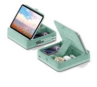 KDD Porta Tablet da Letto con Magazzino, Supporto Cuscino Tablet Pieghevole per Letto, Grembo e Scrivania, Supporto Tablet con Angolo Regolabile per iPad Pro 12.9, 10.5, Mini, Telefoni, Libri, Verde