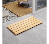 KDDEON Tappetino da Bagno in Legno Multiuso Antiscivolo,Tappetino da Bagno in bambù Rettangolare,Pedana Doccia Impermeabile,Tappetini da Vasca,Tappetino Spa,Tappetino per Asciugare (80x40cm/31x16in)