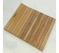 KDDFN Pedana in Legno da Bagno Premium,Bordo Dell'anatra del Bagno,Tappetino Doccia Naturale Antiscivolo,Tappeto per Piedi per Doccia,per Interni ed Esterni (50x70cm/20x28in)