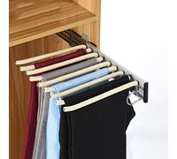 KDDFN Portapantaloni Allungabile Unilaterale,Pantaloni appendini Estraibili,Portapantaloni Estraibile,per Vestiti,Asciugamano,Sciarpa,Pantaloni,Cravatta (Right Side Mounted,Beige)