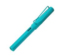 KDEGK 1 penna stilografica con cappuccio dal design elegante EF/F/0,38 mm, per una scrittura fluida, ideale per articoli scolastici firmati (blu verde, pennino con cappuccio da 0,38 mm)