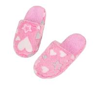 Kdemeng Donne fiofio casa pantofole accogliente peluche anti-scivolo indoor scarpe tutte le stagioni