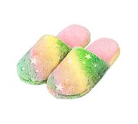 Kdemeng Donne fiofio casa pantofole accogliente peluche anti-scivolo indoor scarpe tutte le stagioni