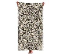 KDFSSIPE Leopardo Telo Da Mare Microfibra, Asciugamano da Spiaggia Telo Mare Leopardo, Animal Print Microfibra Ad Asciugatura Rapida Morbido Asciugamano Da Spiaggia Per Adulti Bambini 75 * 150cm
