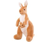 KDFSSIPE Peluche Canguro, Giocattoli Di Kangaroo Madre e Figlio, Peluche Animali Ripieni Animale Giocattolo, Perfetto Come Idea Regalo per Bambini e Adulti, Peluche Animali Morbido, Marrone, 32CM