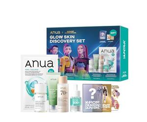 KDH ANUA GLOW SKIN DISCOVERY SET (PDRN MASK 3EA + PDRN SERUM 10ML + OLIO DETERGENTE 20ML + SCHIUMA CELANSANTE 25ML + TONER RISO 40ML + FOTOCARD)