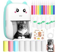 KDISHKRA Mini Stampante Termica Portatile - Stampante Bluetooth Senza Inchiostro per Smartphone, Stampa Foto dal Cellulare, Etichette, Note, Adesivi, Pagina Web, Idea Regalo Creativa DIY