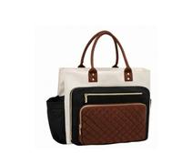 Kdjuope Borsa Tote Trapuntata Facile da Pulire Borsa Tote con Tasche Frontali con Cerniera per Pendolari, Lavoratori, Ufficio