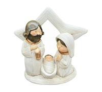Kdjuope Figura Natività con Coppia Genitoriale E in sotto Un con Base Resistente per Comodino E Tavolino da Salotto Adatta a FESTIVITÀ E Decorazione Permanente a Casa.