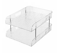 Kdjuope Organizer Ufficio Portadocumenti Scaffale Archivio Vassoio Lettere Struttura Verticale Compatta Visibilità Completa Degli Oggetti Adatto per, 2 Livelli