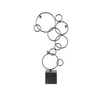 Kdjuope Scultura da Tavolo Incompiuta Soprammobile Moderno Decorazione per Ufficio, Base Nera