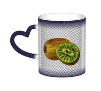 KDKJEDPEAF Kiwi Magic - Tazza da caffè in ceramica sensibile al calore, che cambia colore, 325 ml, rivela l'immagine a sorpresa, regalo per lei, per lui, familiari, amici (nero, rosso, blu)