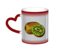 KDKJEDPEAF Kiwi Magic - Tazza da caffè in ceramica sensibile al calore, che cambia colore, 325 ml, rivela l'immagine a sorpresa, regalo per lei, per lui, familiari, amici (nero, rosso, blu)